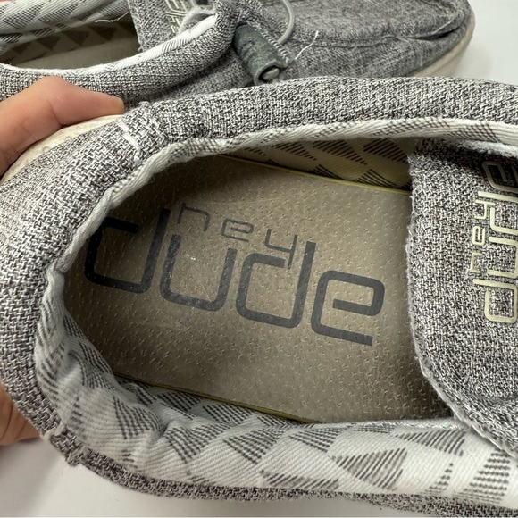 Hey‎ Dude Men’s size 12 Wally Linen Iron gray Casual slip on shoes - Picture 8 of 8